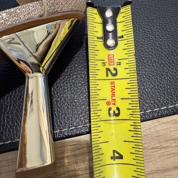 Franco Sarto Heels Size 11 Gold Shimmer Holiday Party Shoes Sparkly - Picture 9 of 9